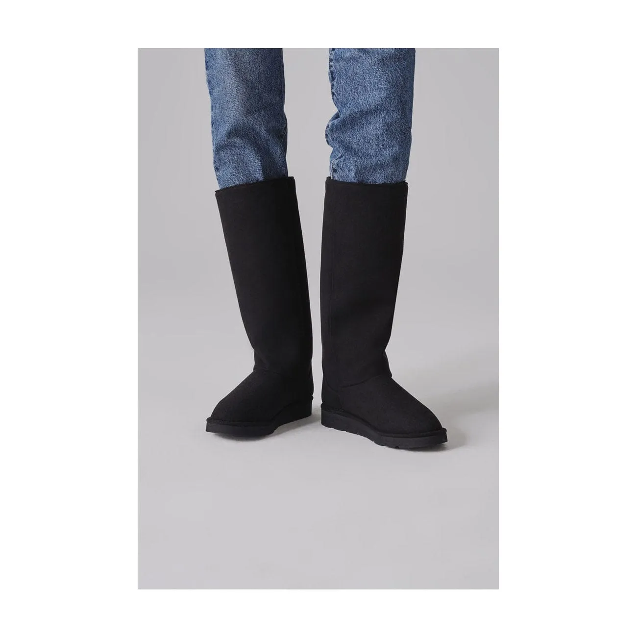 Bottes longues classiques unisexes avec doublure en fausse fourrure végane | Plusieurs couleurs