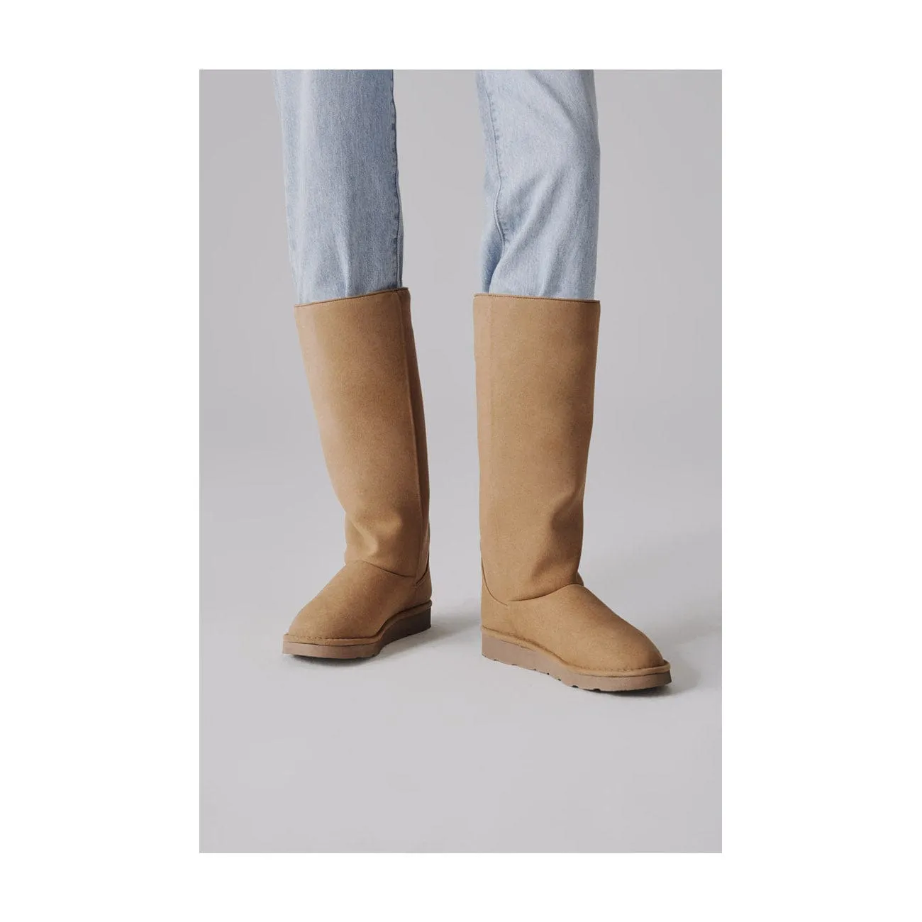 Bottes longues classiques unisexes avec doublure en fausse fourrure végane | Plusieurs couleurs