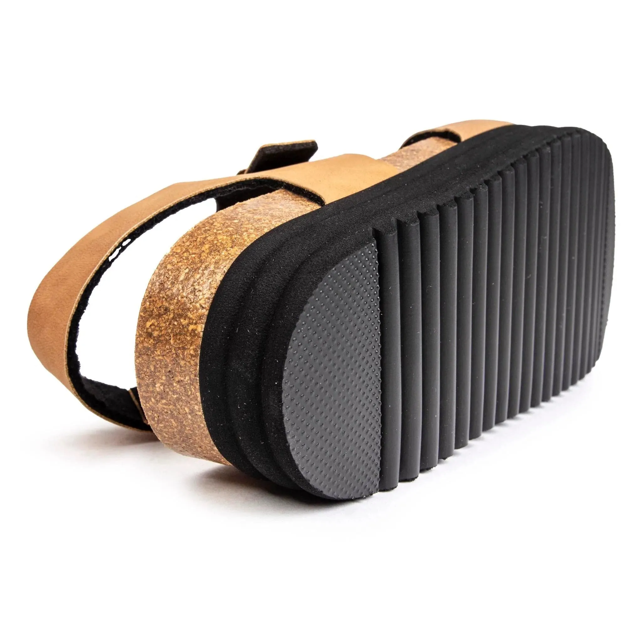 Sandales plates véganes pour femmes Clove | Caramel