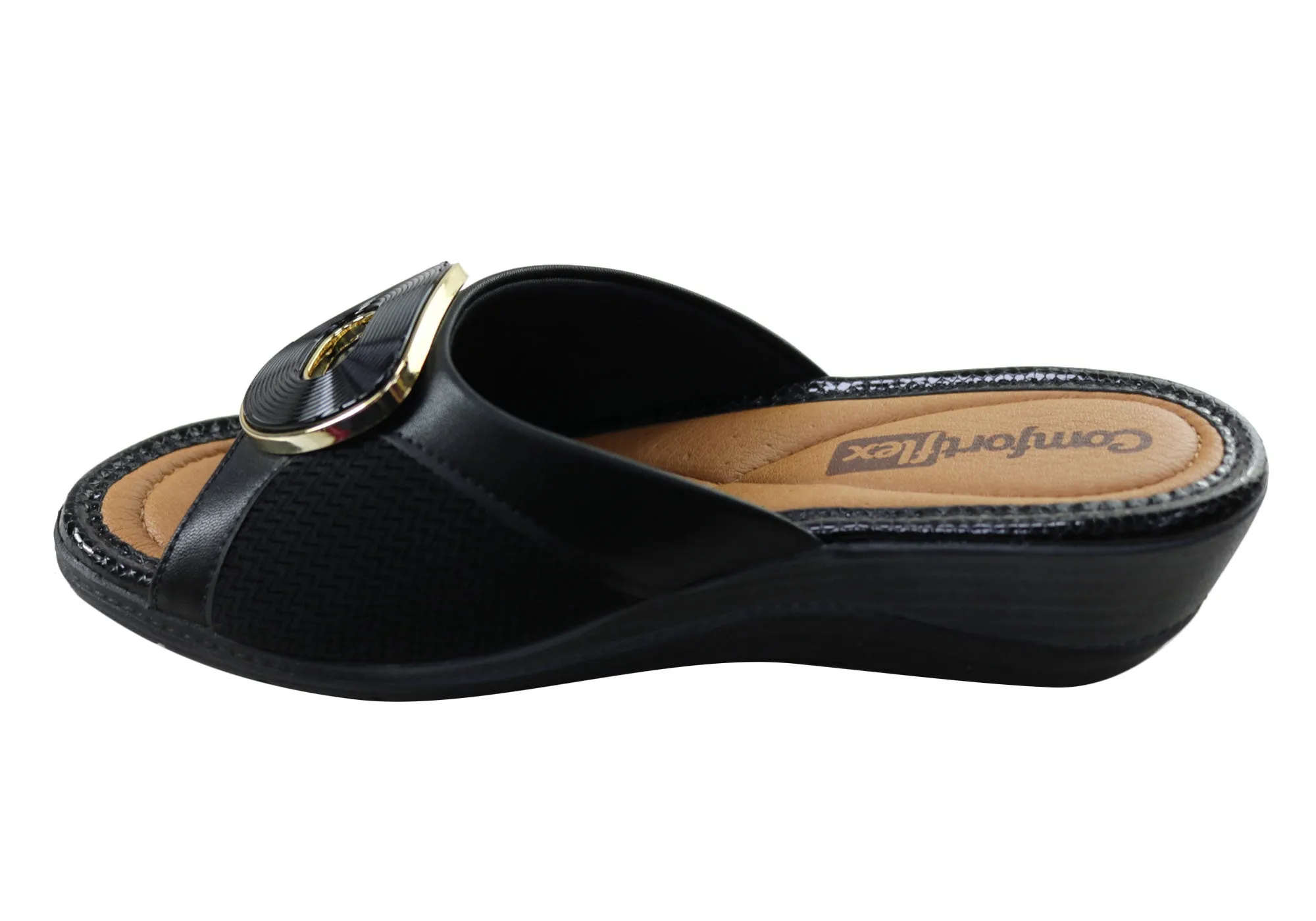 Sandales à plateforme confortables Comfortflex Hilda pour femmes, fabriquées au Brésil, chaussures Comfortflex