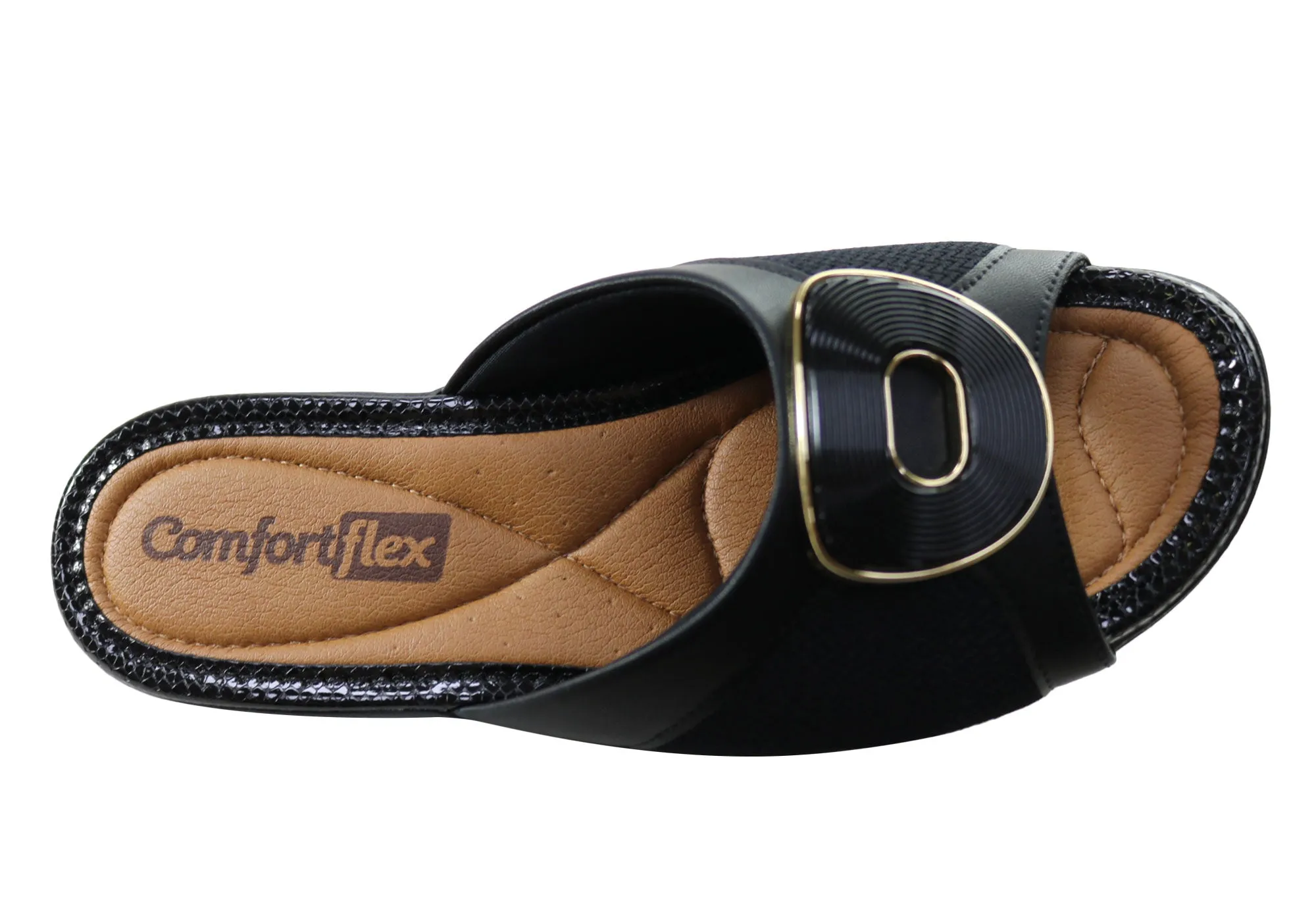 Sandales à plateforme confortables Comfortflex Hilda pour femmes, fabriquées au Brésil, chaussures Comfortflex