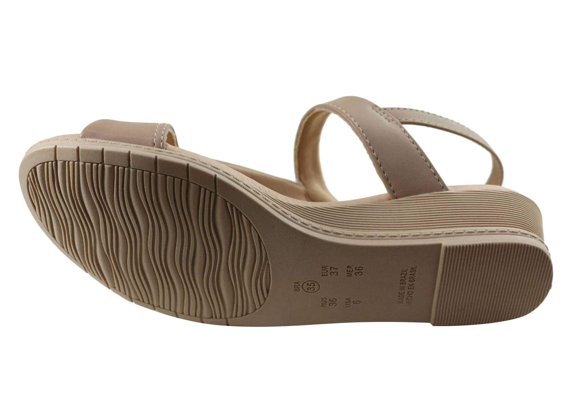 Sandales à talon compensé confortables pour femmes Comfortflex Natalie Fabriquées au Brésil Chaussures Comfortflex