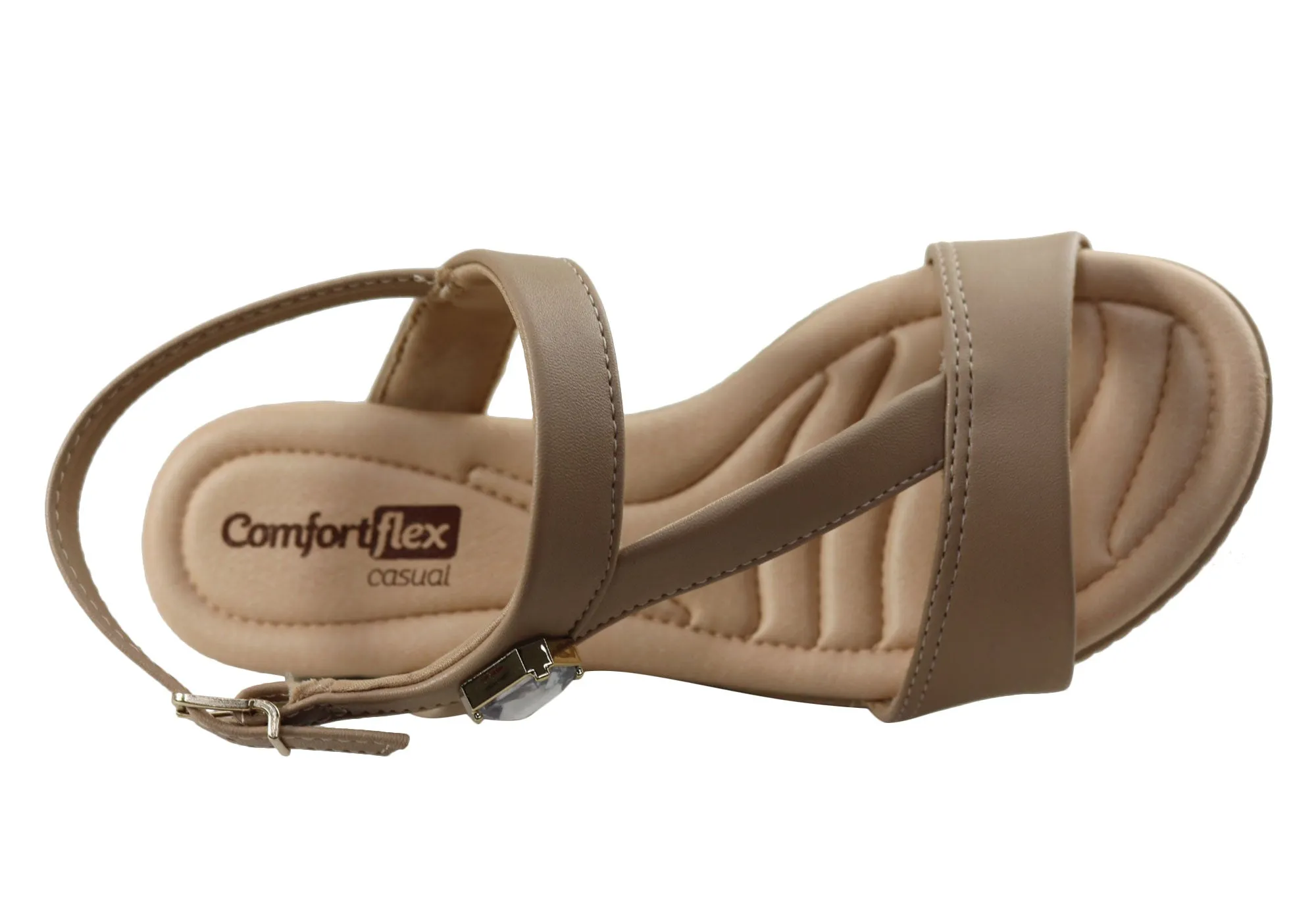 Sandales à talon compensé confortables pour femmes Comfortflex Natalie Fabriquées au Brésil Chaussures Comfortflex