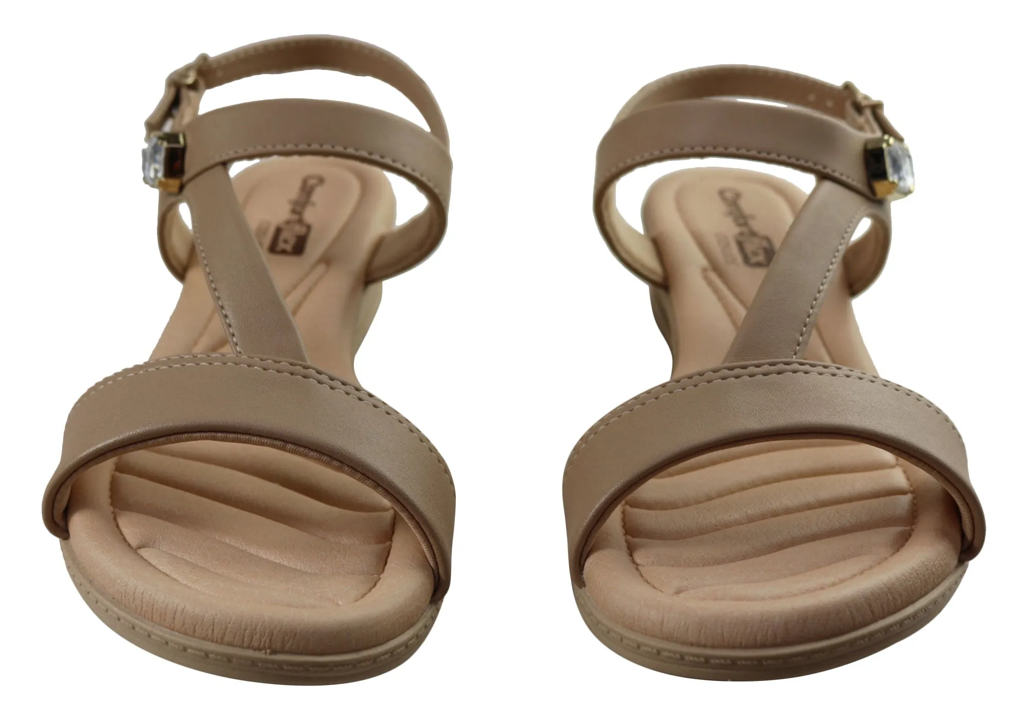 Sandales à talon compensé confortables pour femmes Comfortflex Natalie Fabriquées au Brésil Chaussures Comfortflex