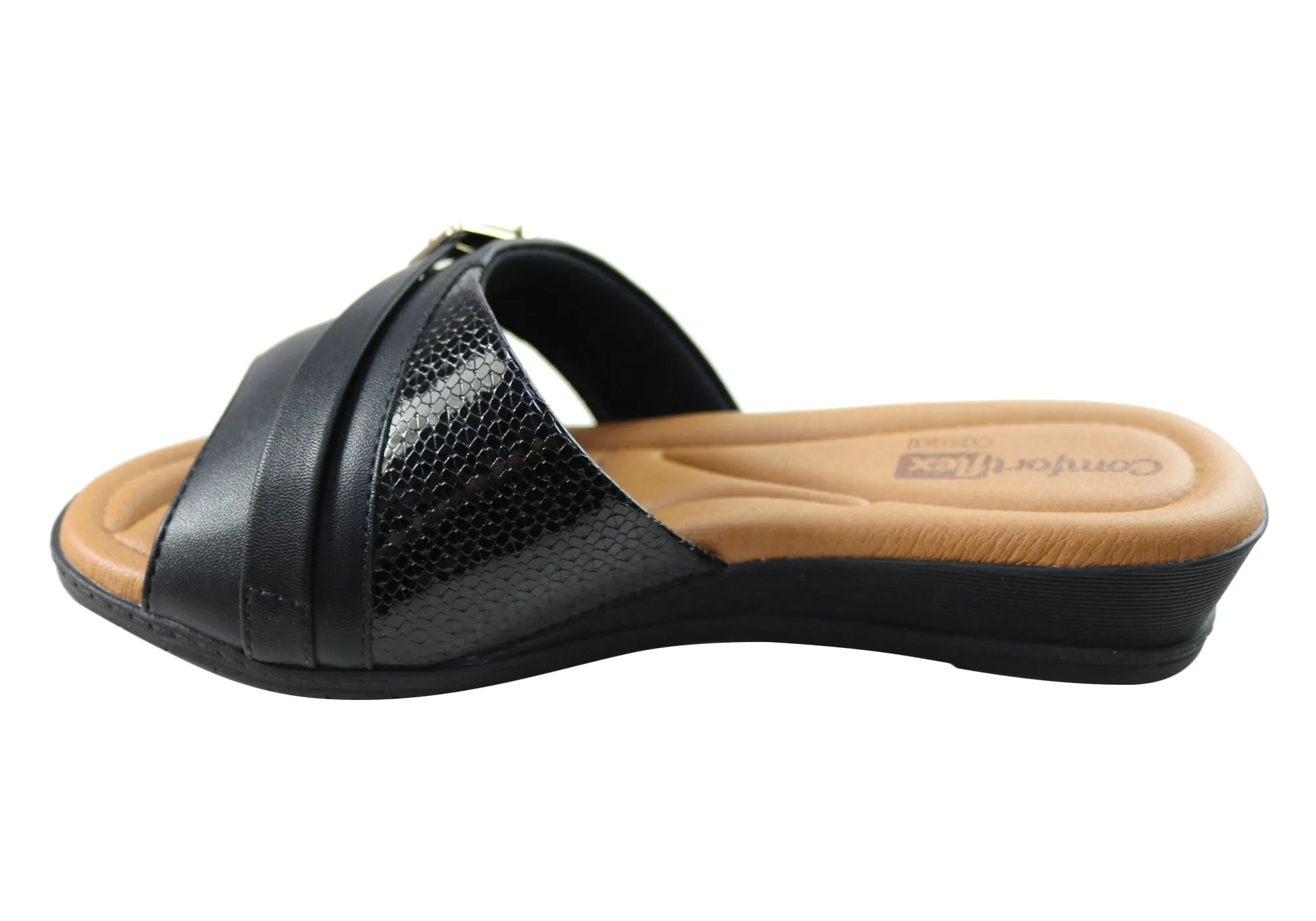 Sandales compensées confortables pour femmes Comfortflex Rosie Fabriquées au Brésil Chaussures Comfortflex
