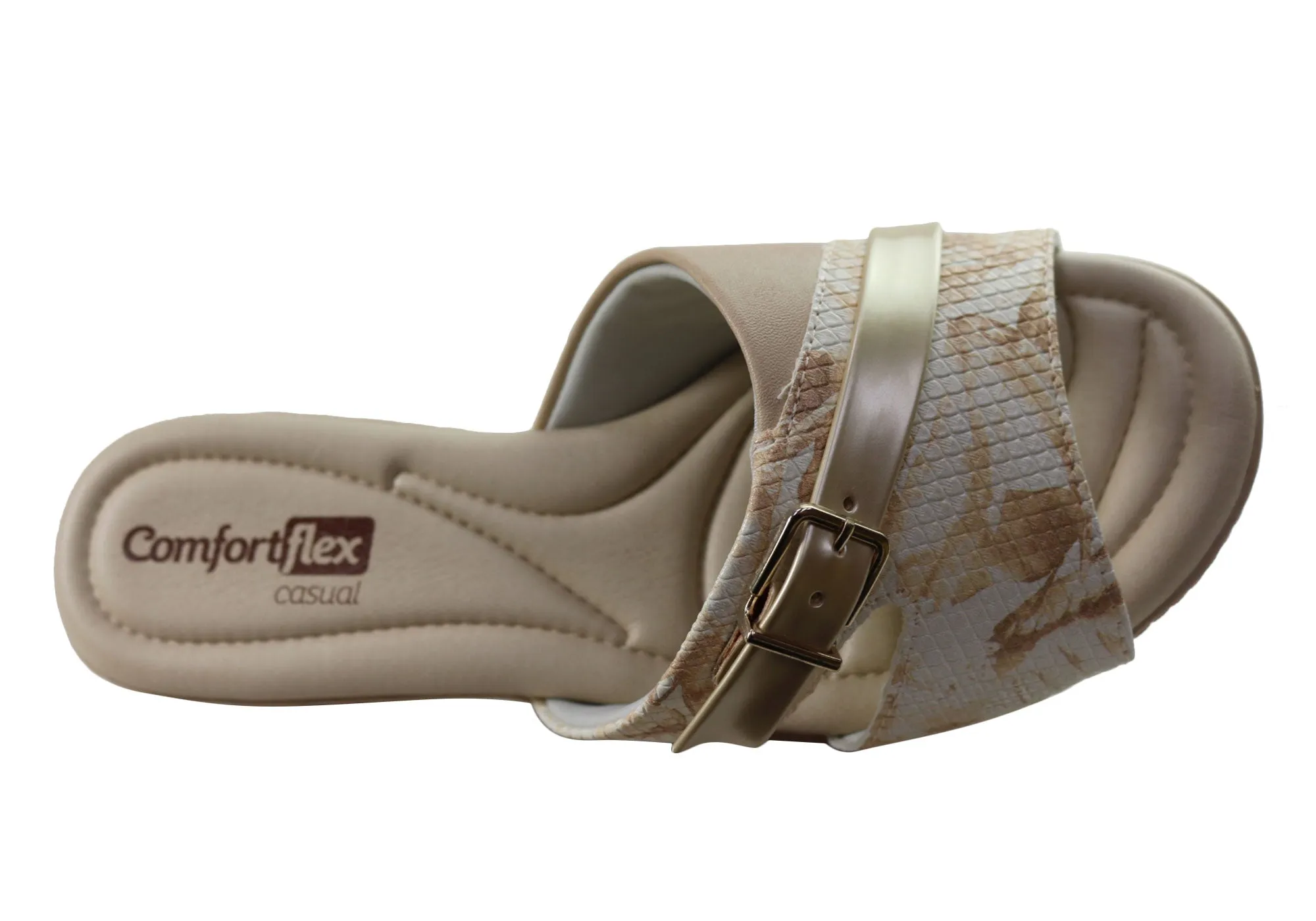 Sandales compensées confortables pour femmes Comfortflex Rosie Fabriquées au Brésil Chaussures Comfortflex