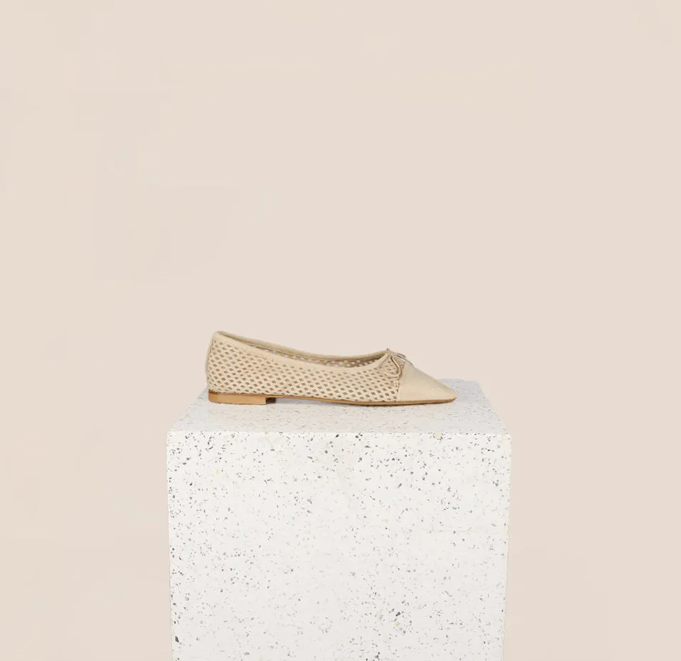 Como - Suède beige perforé