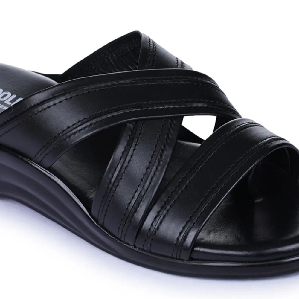 Chaussons Décontractés Noirs Coolers Pour Hommes 7123-61 Par Liberty