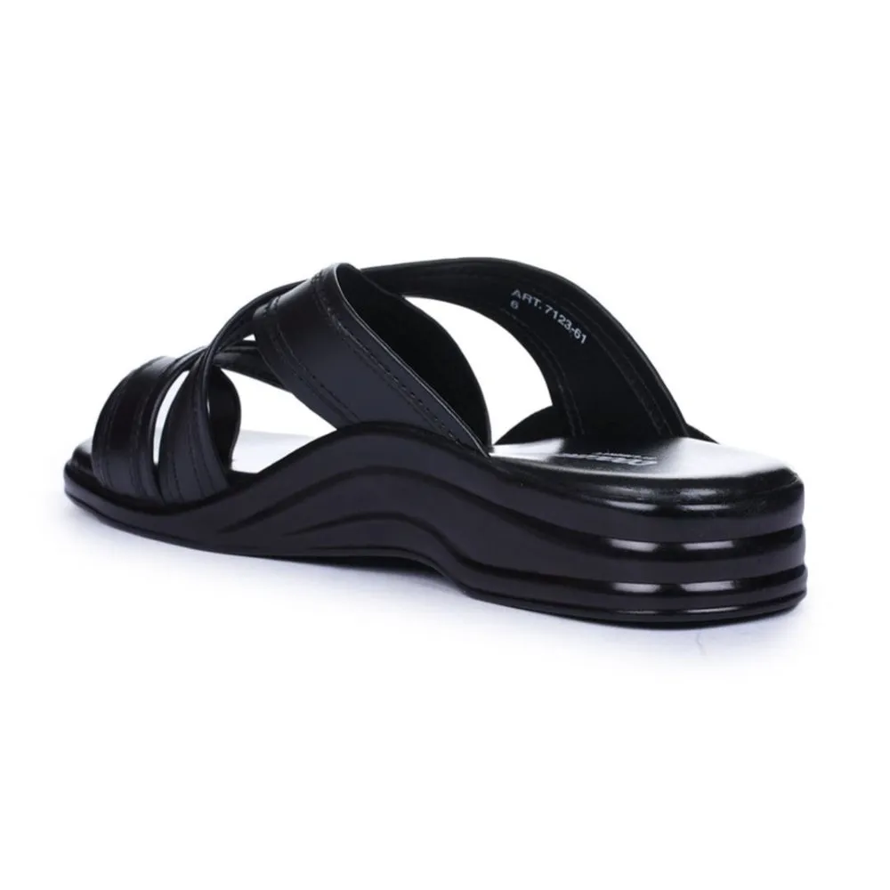 Chaussons Décontractés Noirs Coolers Pour Hommes 7123-61 Par Liberty