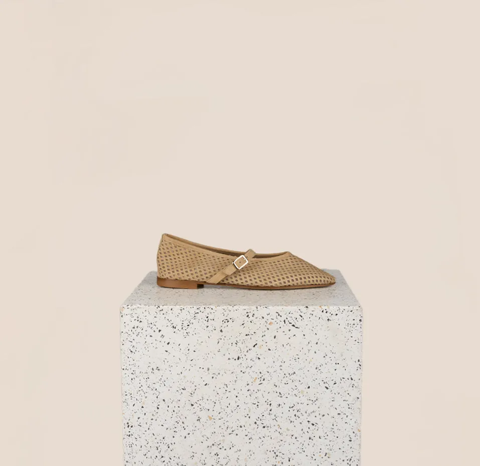 Cori - Suède sable perforé