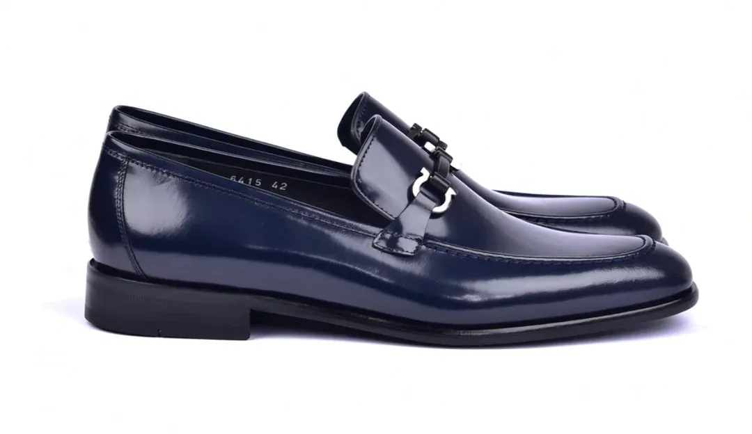 Corrente 6415 Mocassin en veau à enfiler - Marine