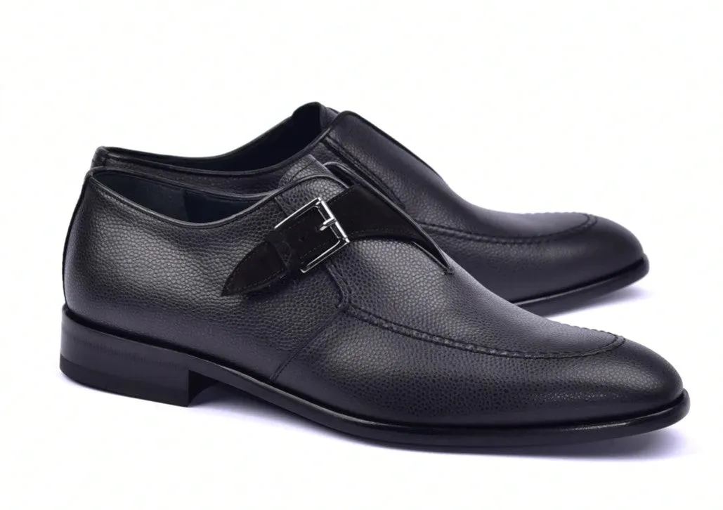 Corrente 6471 Chaussure à bride coulissante en cuir - Noir