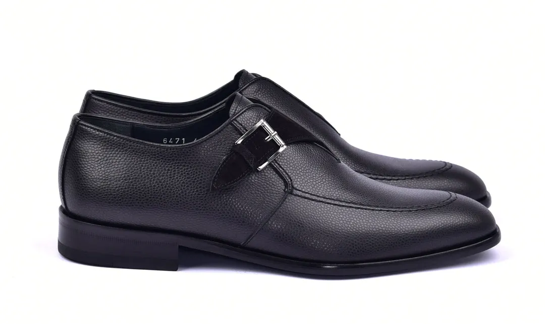 Corrente 6471 Chaussure à bride coulissante en cuir - Noir