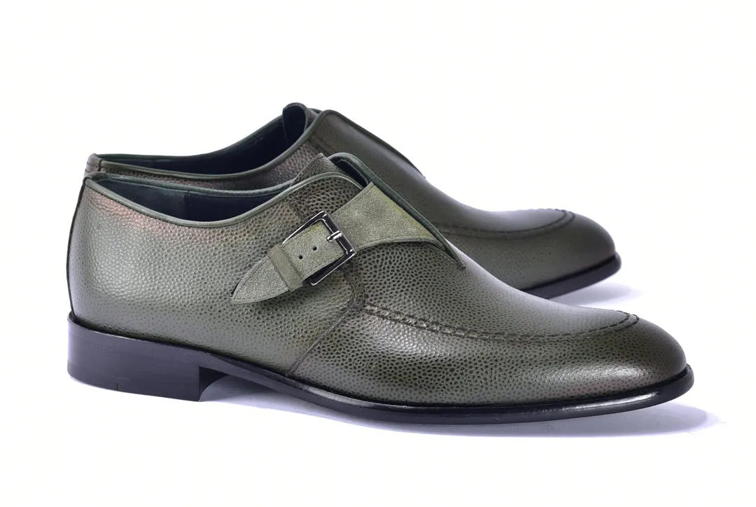 Corrente 6471 Chaussure à bride coulissante en cuir - Vert
