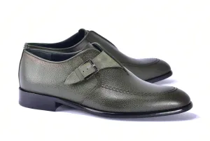 Corrente 6471 Chaussure à bride coulissante en cuir - Vert