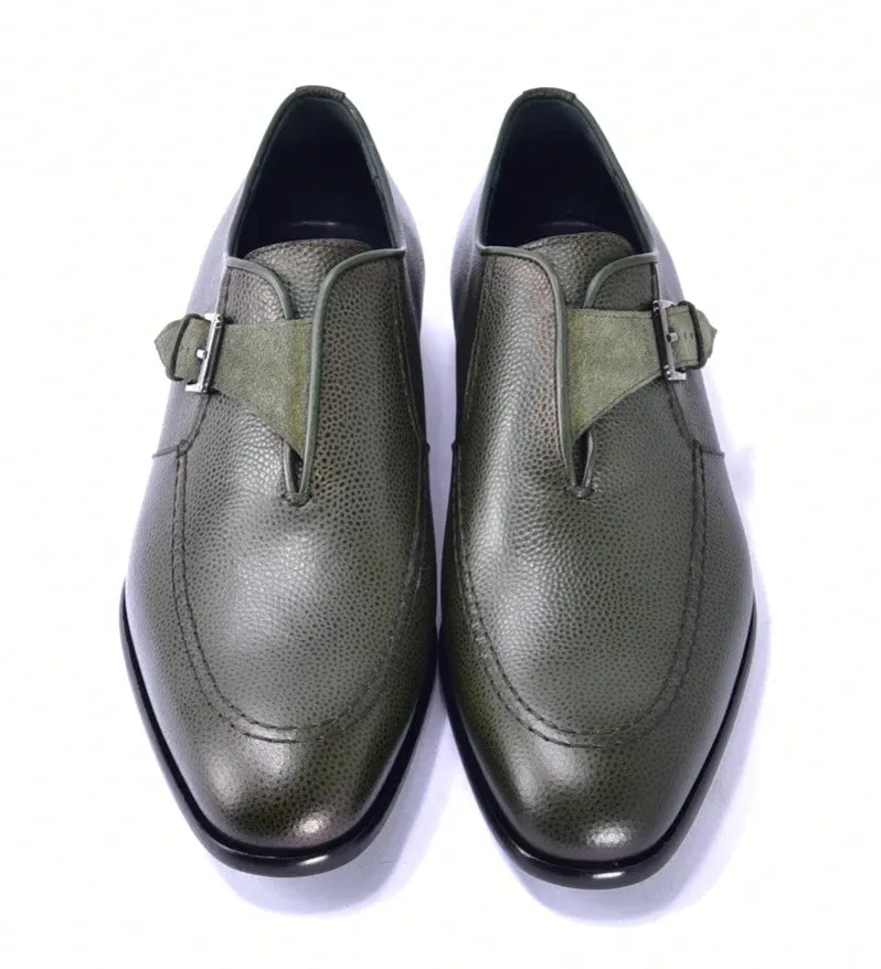 Corrente 6471 Chaussure à bride coulissante en cuir - Vert