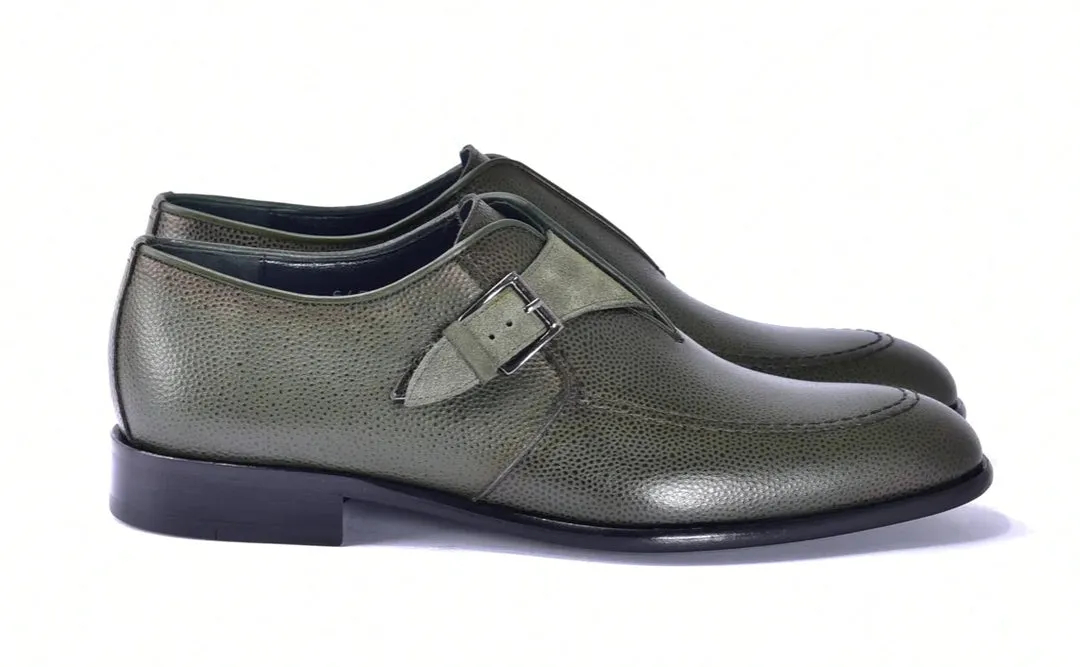 Corrente 6471 Chaussure à bride coulissante en cuir - Vert