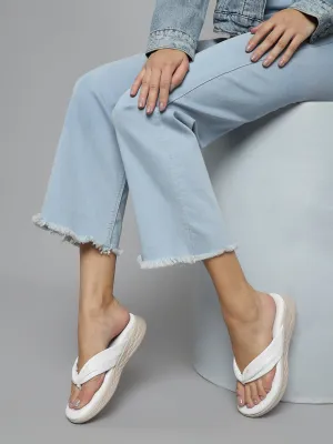 Ballerines en PU crème à enfiler (TC-ST-023-CRM)