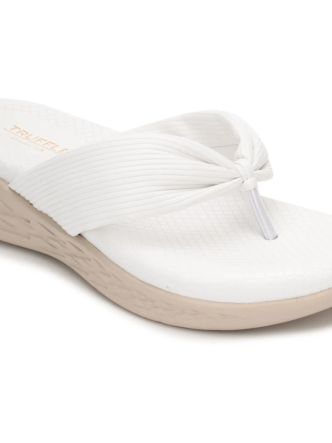 Ballerines en PU crème à enfiler (TC-ST-023-CRM)