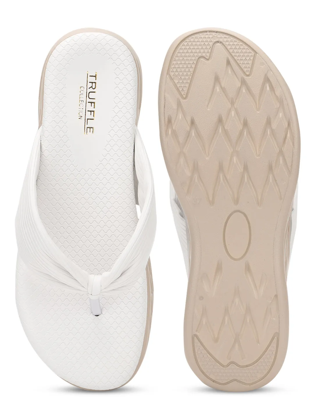 Ballerines en PU crème à enfiler (TC-ST-023-CRM)