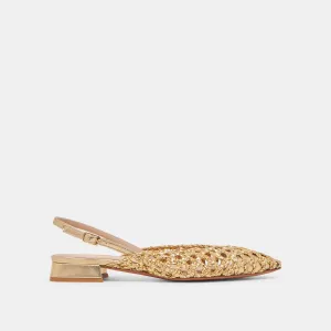 CYNDI FLATS EN OR TISSÉ