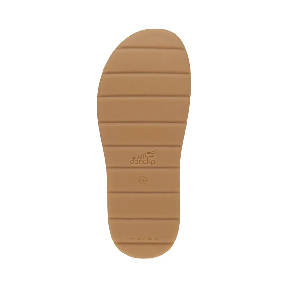 Sandale plateforme à glissière en cuir Bridget pour femmes de Dansko en daim brossé citron vert