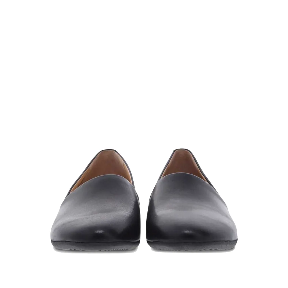 Dansko Femmes Larisa Mocassin en Cuir Noir à Enfiler