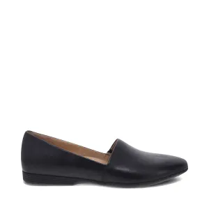 Dansko Femmes Larisa Mocassin en Cuir Noir à Enfiler