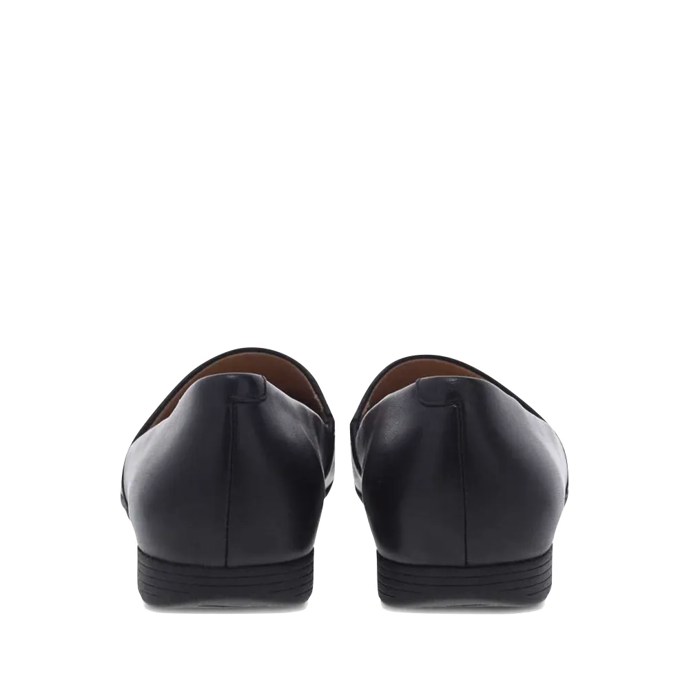 Dansko Femmes Larisa Mocassin en Cuir Noir à Enfiler