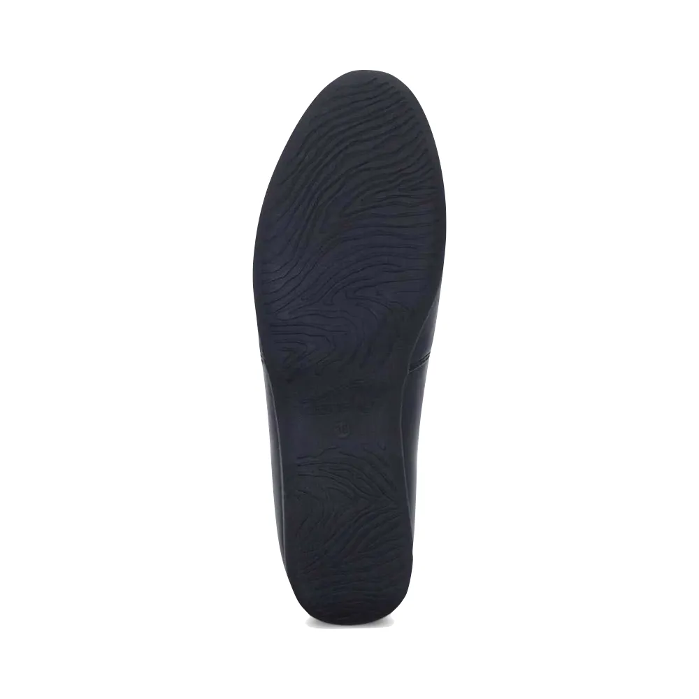 Dansko Femmes Larisa Mocassin en Cuir Noir à Enfiler