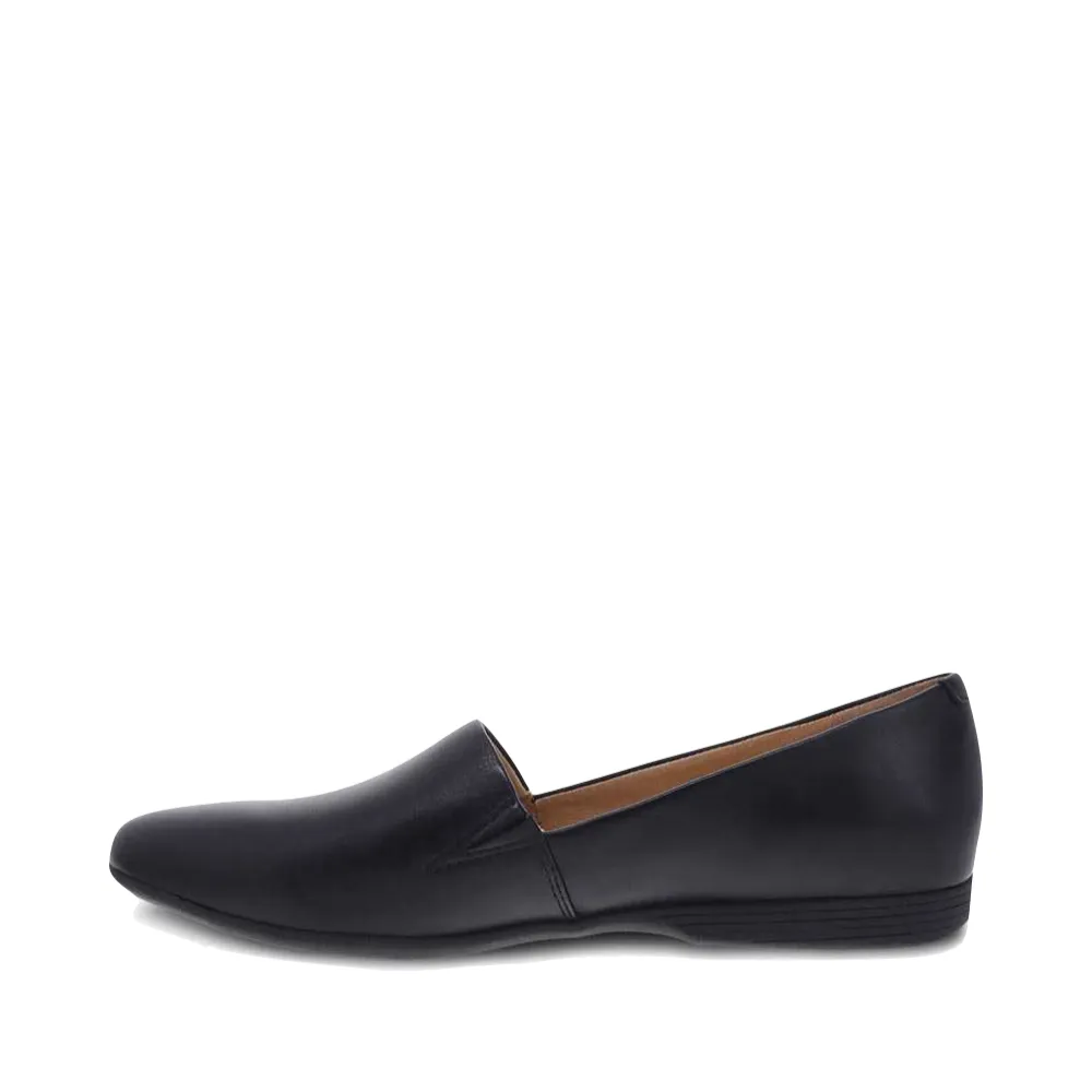 Dansko Femmes Larisa Mocassin en Cuir Noir à Enfiler