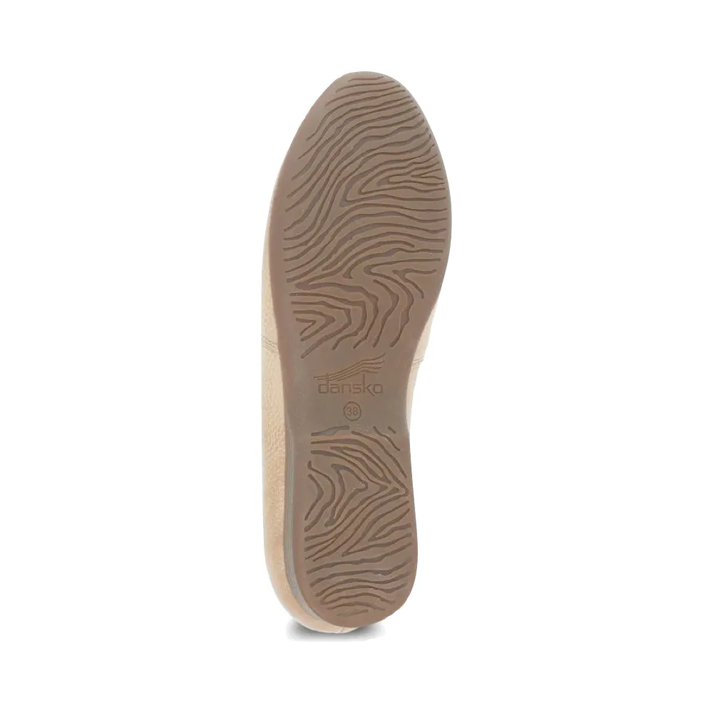 Dansko Femmes Larisa Mocassin en Cuir à Enfiler Plat en Taupe