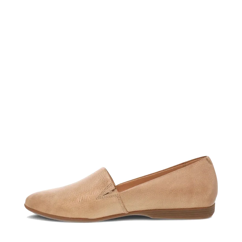 Dansko Femmes Larisa Mocassin en Cuir à Enfiler Plat en Taupe