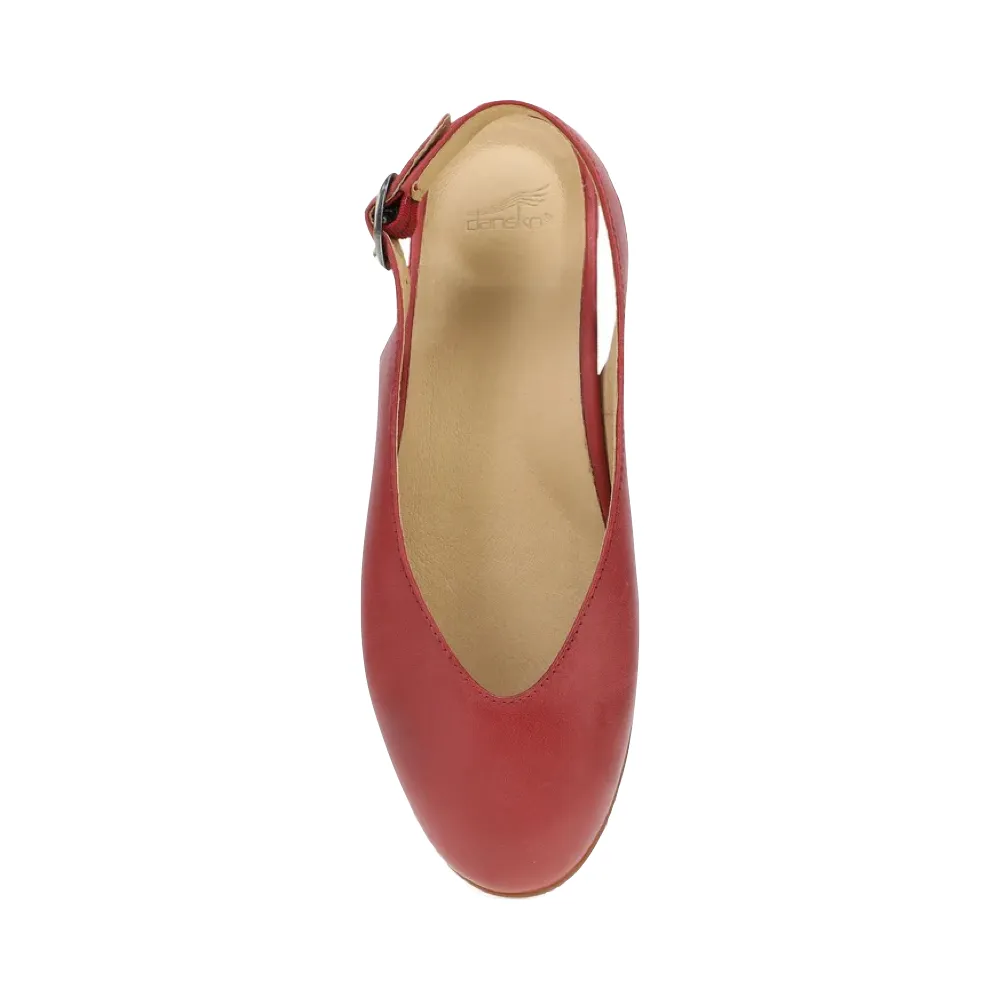 Dansko Femmes Lea Escarpin à Talon Nu en Rouge