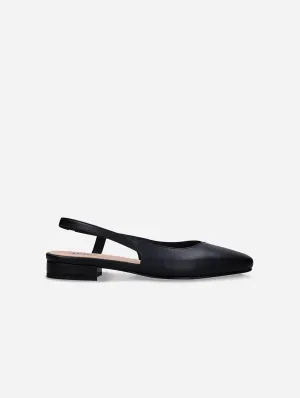 Escarpins Slingback Diana en Similicuir Vegan Pomme | Noir