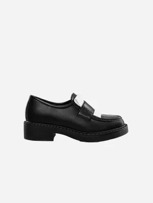 Diane Femme 3 en 1 Pomme Cuir Végan Mocassins | Noir