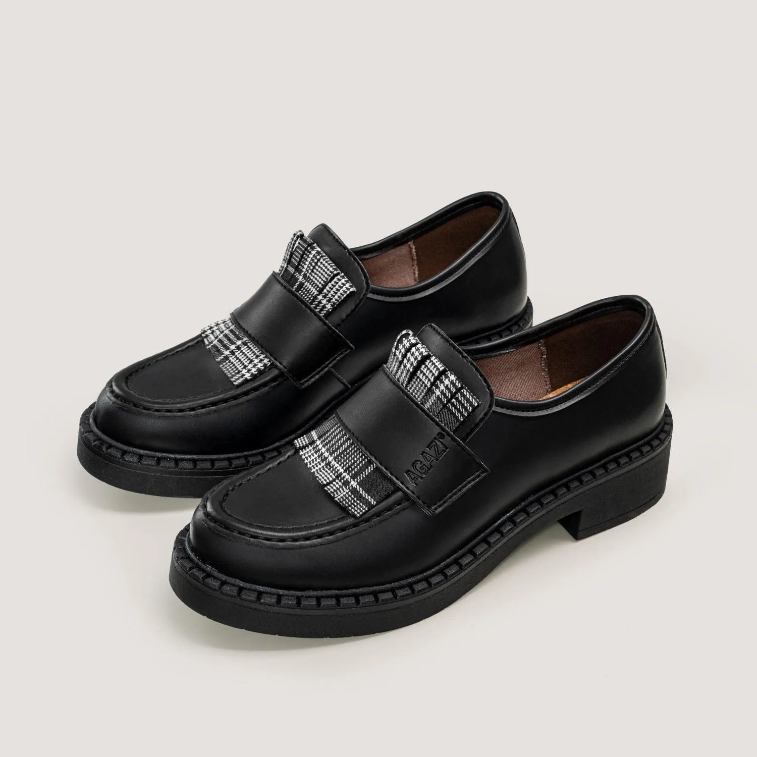 Diane Femme 3 en 1 Pomme Cuir Végan Mocassins | Noir