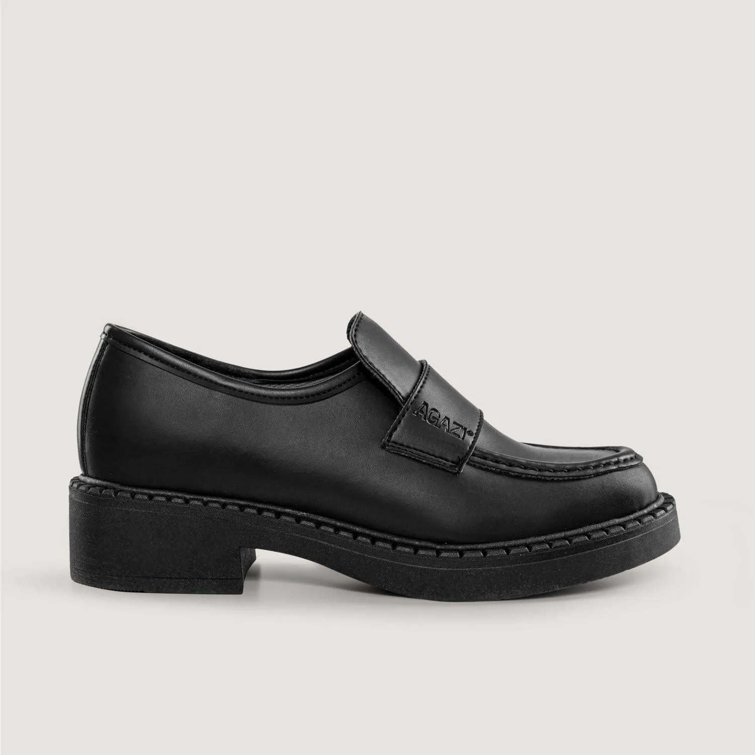Diane Femme 3 en 1 Pomme Cuir Végan Mocassins | Noir