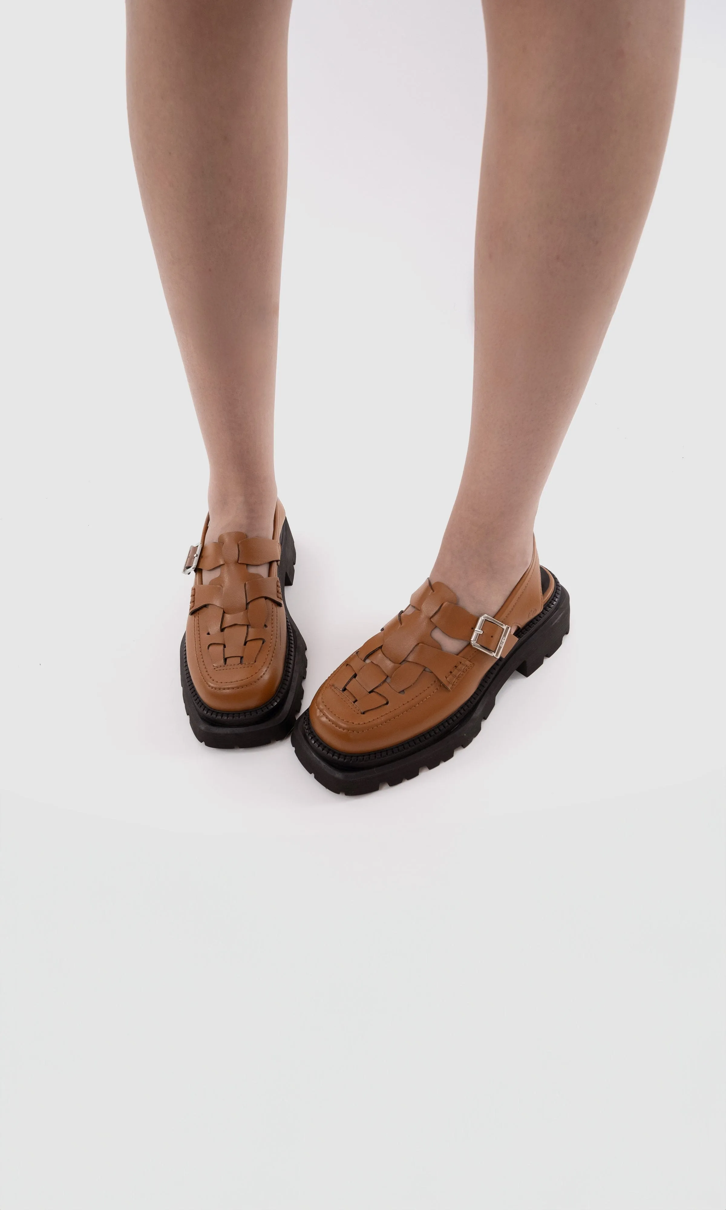 Chaussures Plateforme Véganes en Cuir de Pomme Dorothy | Gingembre