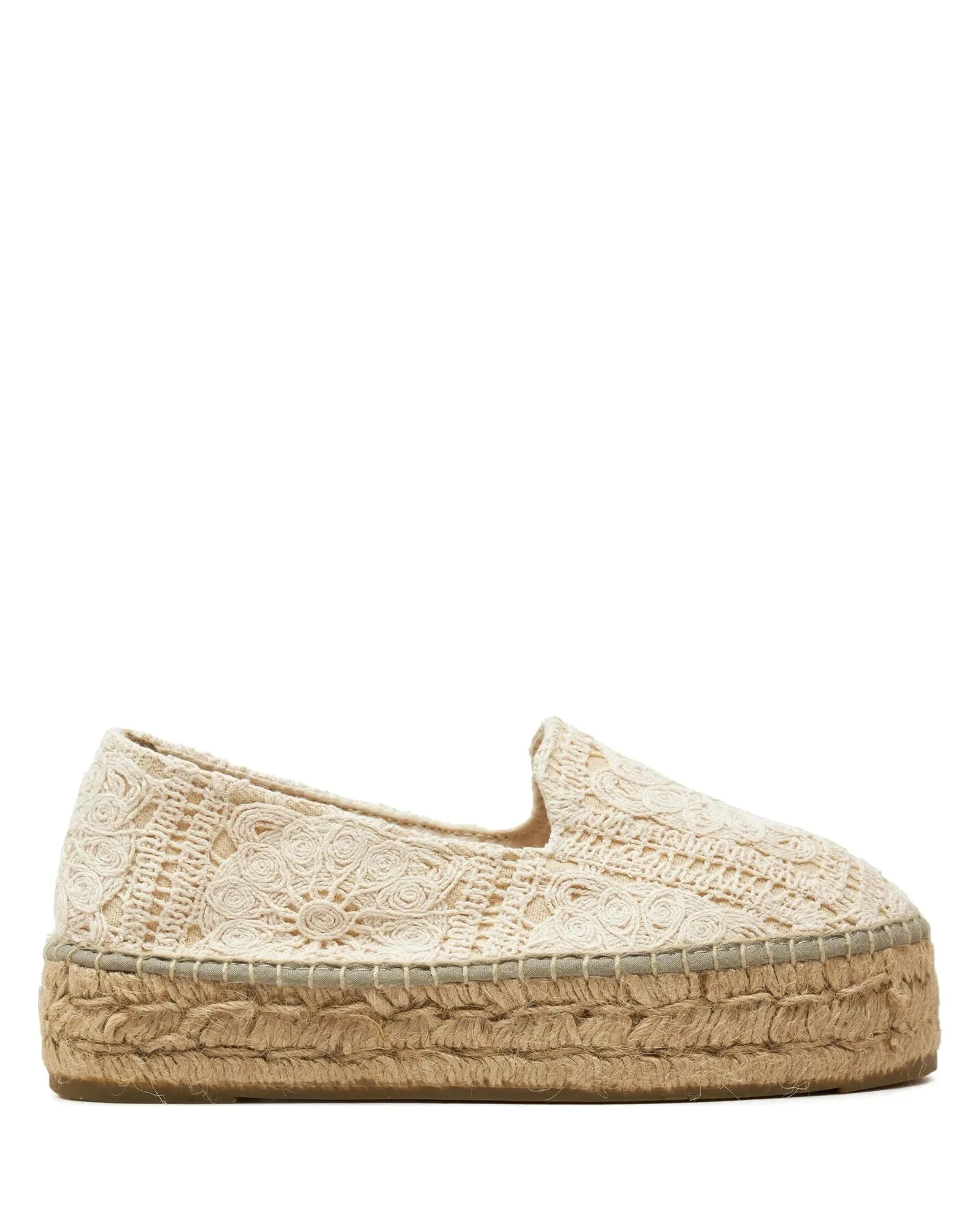 Espadrilles à lacets à double semelle