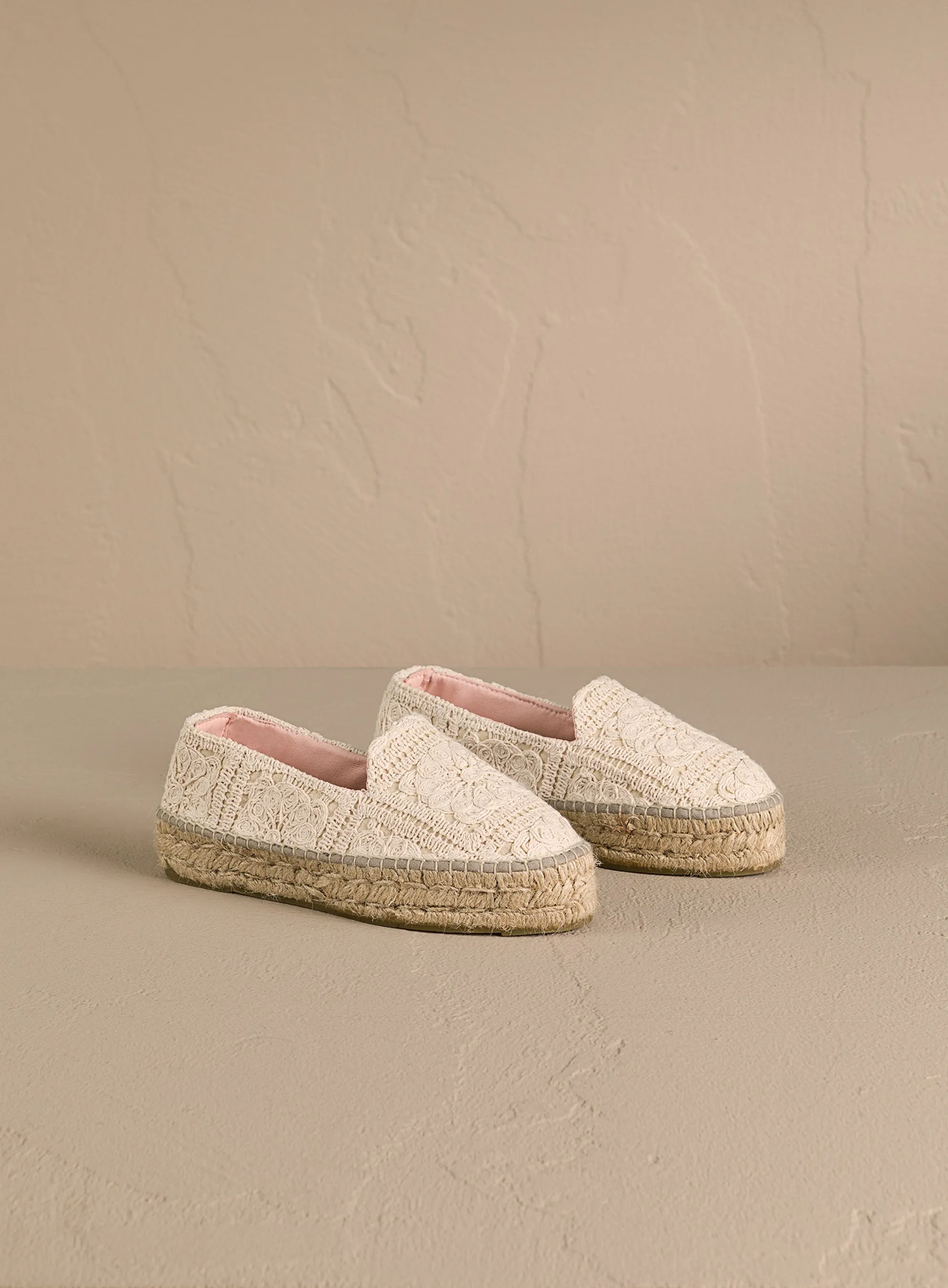 Espadrilles à lacets à double semelle