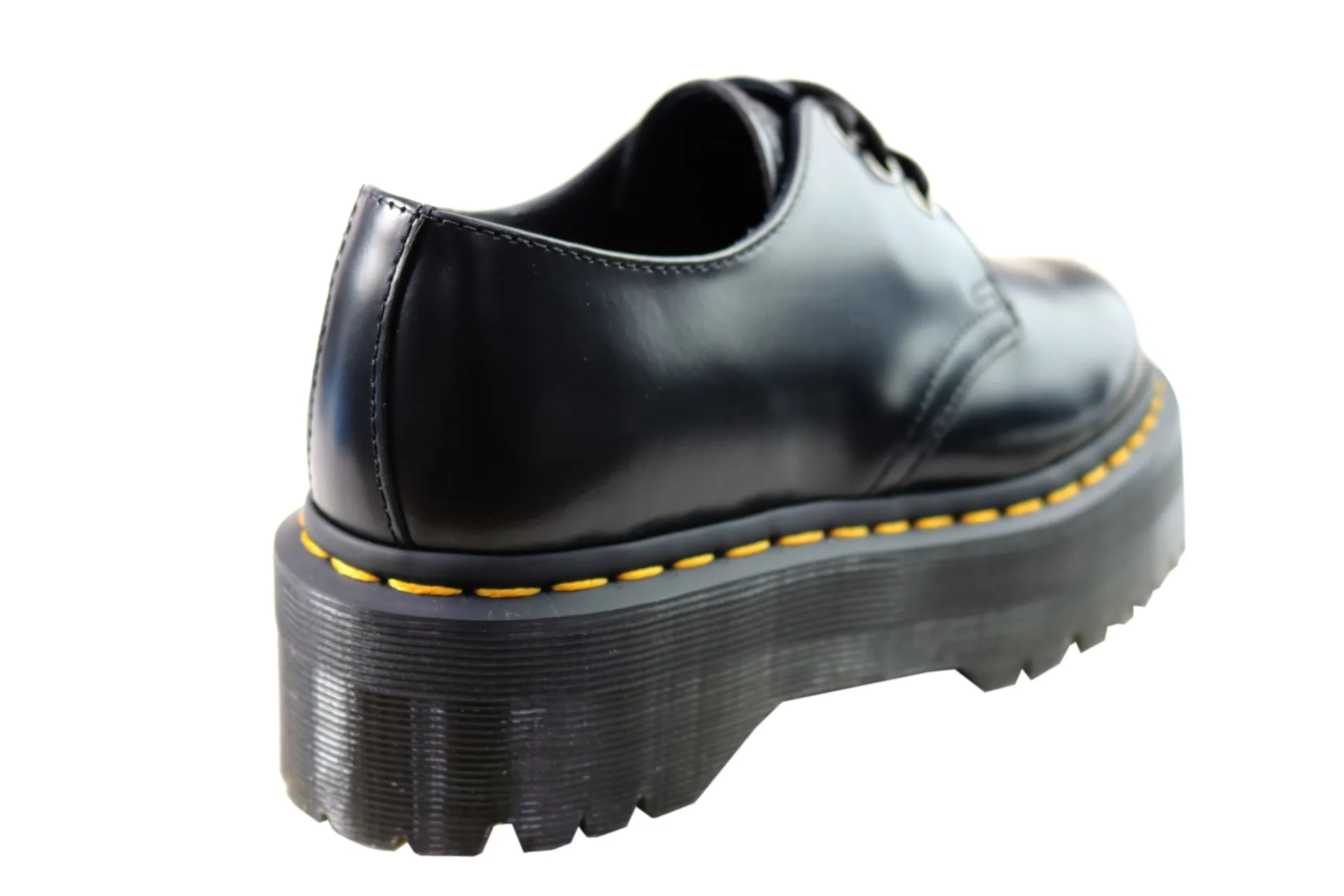 Dr Martens 1461 Quad Polished Smooth Lacets Confortables Chaussures Unisex Dr Martens