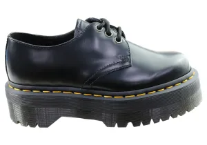 Dr Martens 1461 Quad Polished Smooth Lacets Confortables Chaussures Unisex Dr Martens