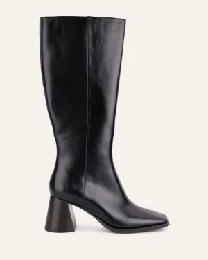 BOTTES GENOU ELIAS CUIR NOIR