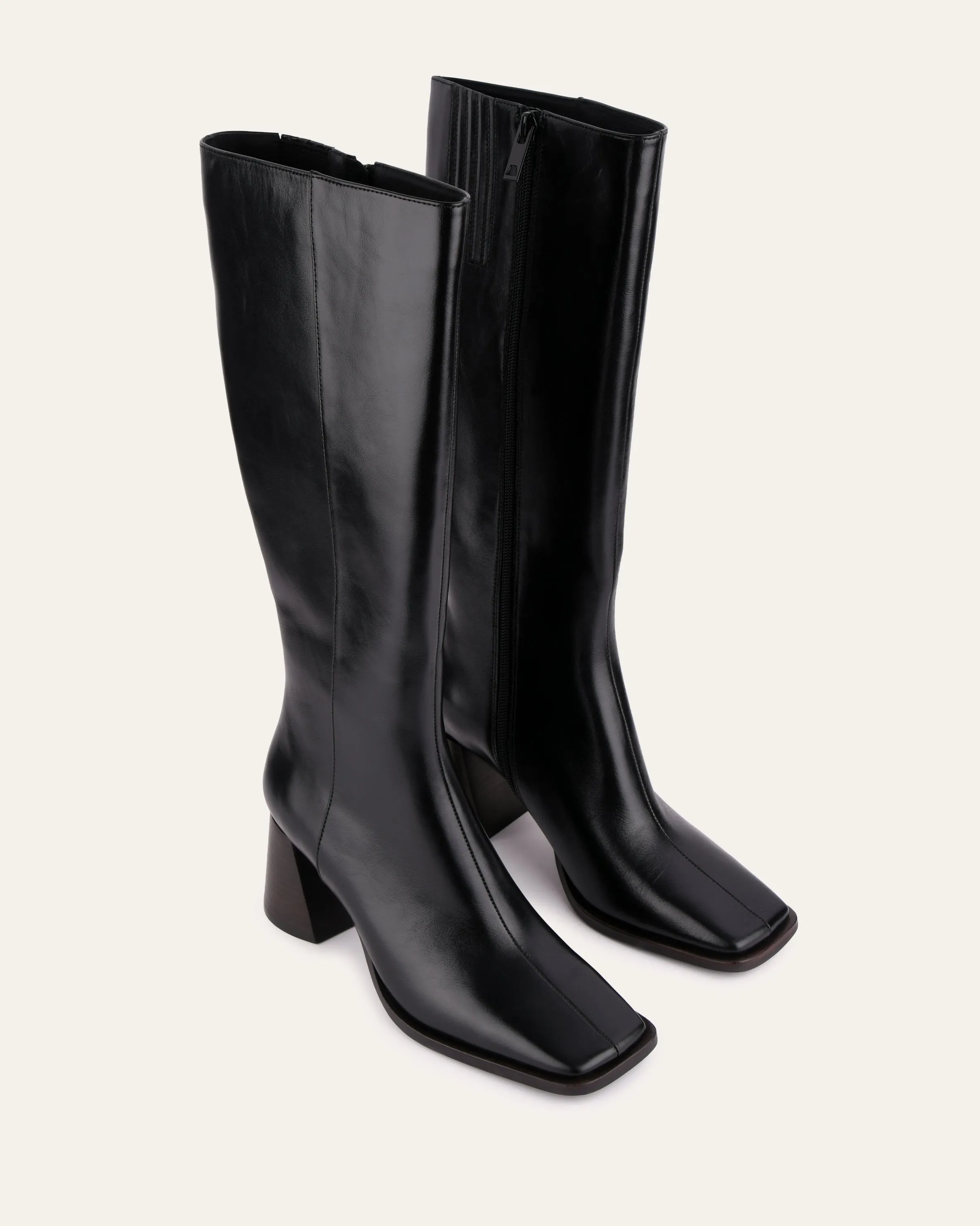 BOTTES GENOU ELIAS CUIR NOIR