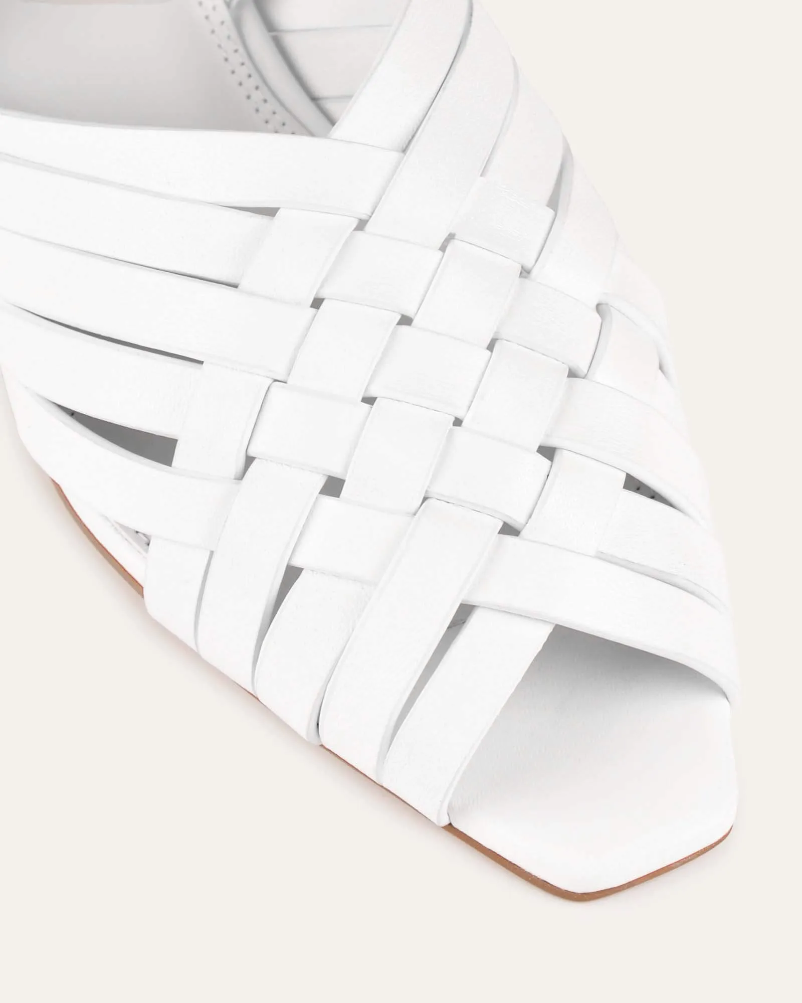 ELLIE BALLERINES DÉCONTRACTÉES EN CUIR BLANC