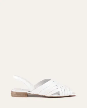 ELLIE BALLERINES DÉCONTRACTÉES EN CUIR BLANC