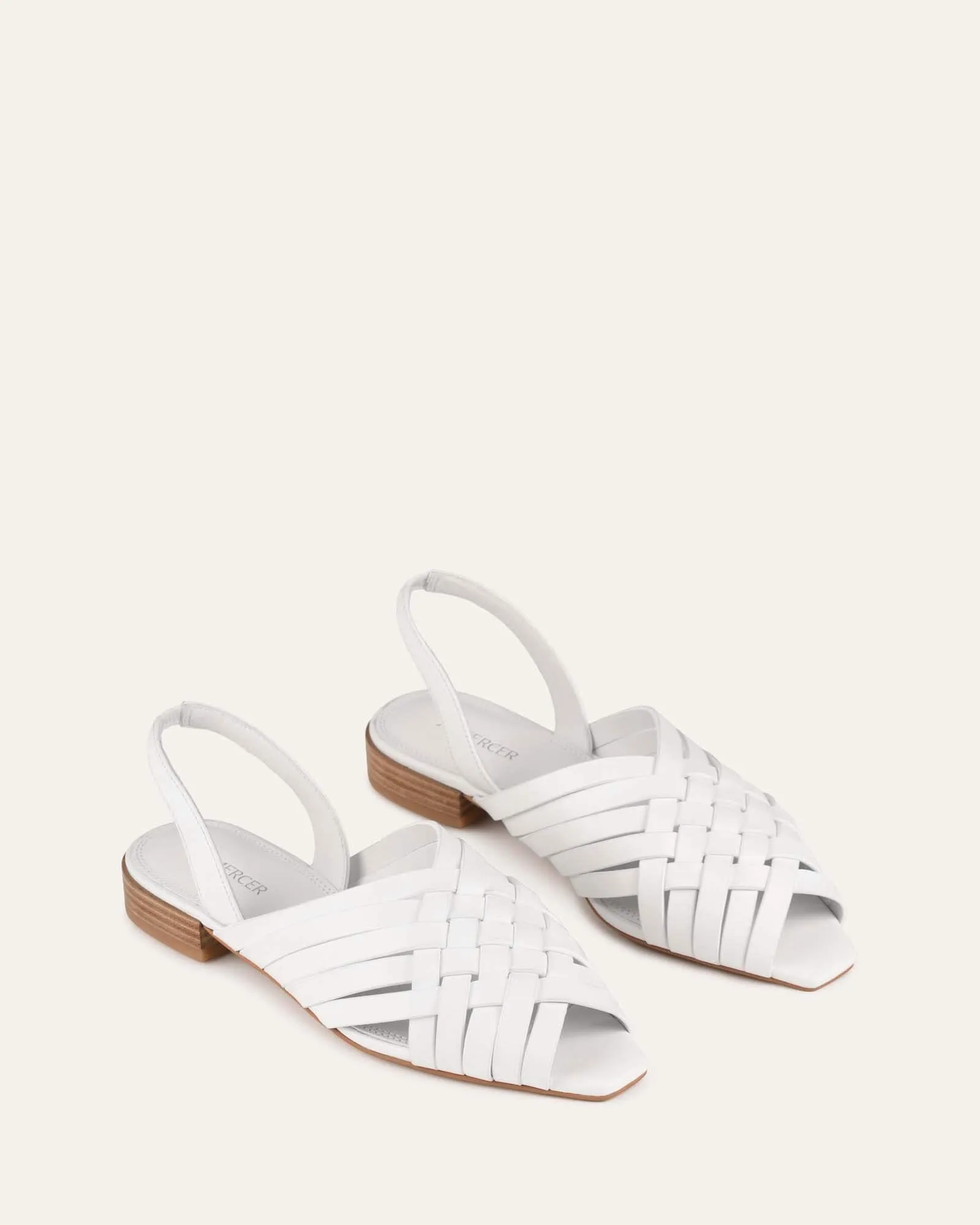 ELLIE BALLERINES DÉCONTRACTÉES EN CUIR BLANC