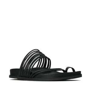 Sandale Carmella à boucle d'orteil pour femme EOS en noir