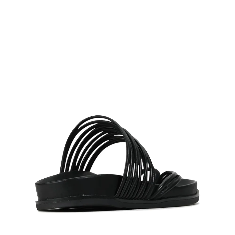 Sandale Carmella à boucle d'orteil pour femme EOS en noir